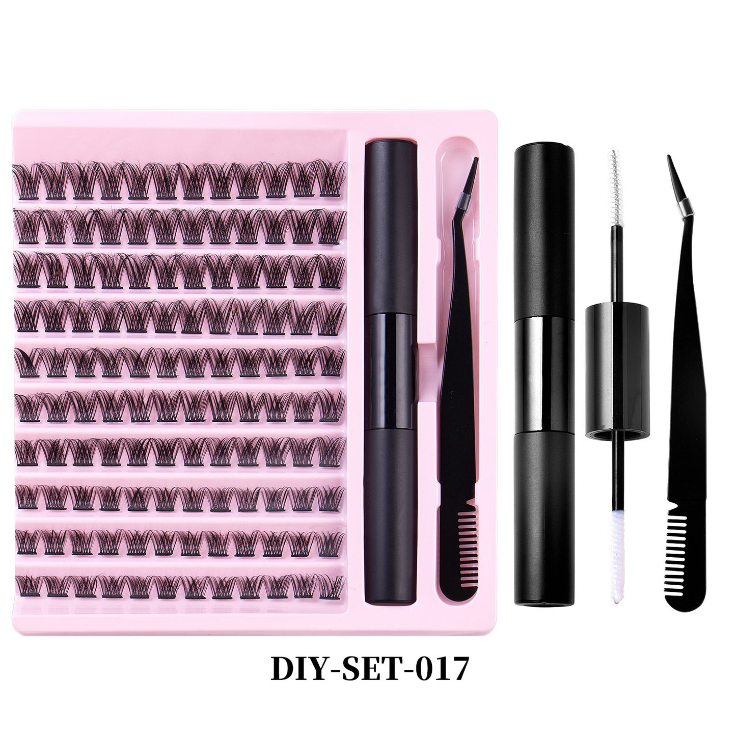 False Eyelash Set with Single Cluster - Natural, Large Capacity