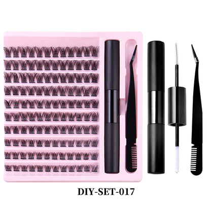 False Eyelash Set with Single Cluster - Natural, Large Capacity