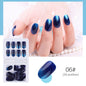 24-Piece Reusable Stick-On Nails Set - Durable Acrylic Full Cover False Nails with Nail Glue & Jelly Sticker