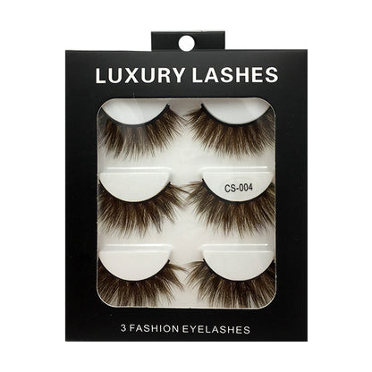 Natural 3D Thick False Eyelashes – High-Grade, Full & Voluminous Look