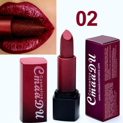 4-Color Diamond Lasting Lipstick – Long-Lasting Sparkling Lip Colors