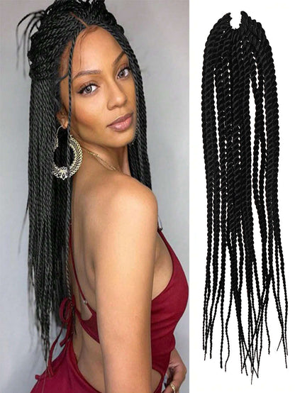 4X EZ Senegalese Long Crochet Braid – 16-Inch Synthetic Hair, Soft & Durable