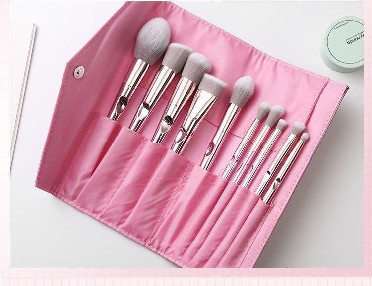 Stylish Pink Clutch Bag for Makeup Brushes – Durable & Chic