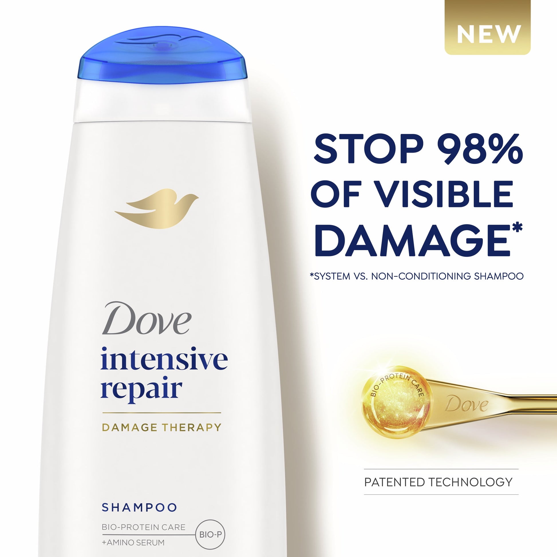 Nourishing Intensive Repair Daily Shampoo for Damaged Hair with Bio-Protein Care, 12 Oz