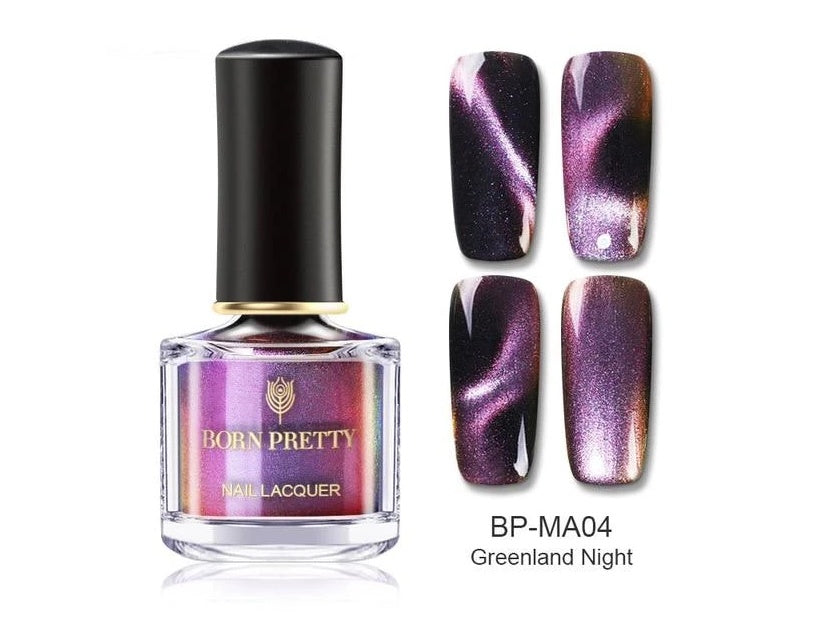 BORN PRETTY Holographic Chameleon 3D Magnetic Nail Polish – Long-Lasting, 6ml