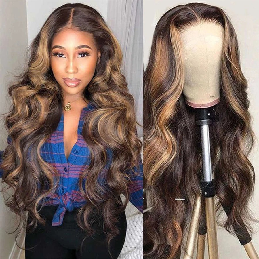 Medium & Long Curly Fashion Wig - Big Wave Real Human Hair, European & American Style