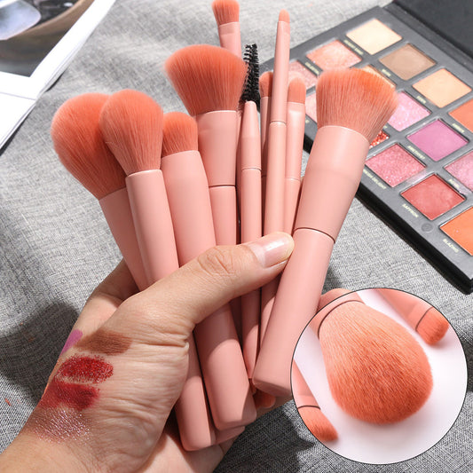 10-Piece High-End Wooden Makeup Brush Set