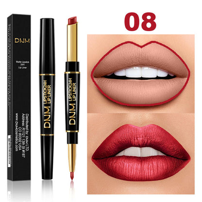 Double-Ended Non-Stick Lipstick – 2-in-1 Lip Liner & Lipstick with Long-Lasting Color