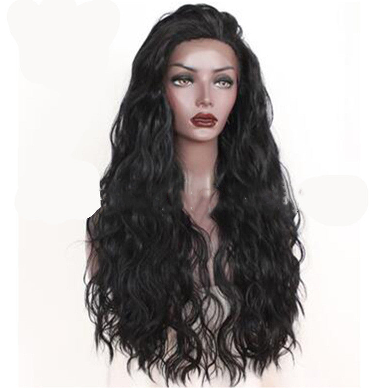 24-Inch Front Lace Synthetic Long Curly Hair Wig