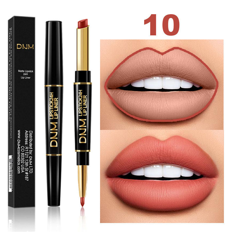 Double-Ended Non-Stick Lipstick – 2-in-1 Lip Liner & Lipstick with Long-Lasting Color