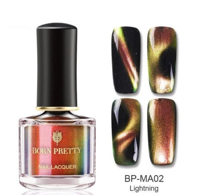 BORN PRETTY Holographic Chameleon 3D Magnetic Nail Polish – Long-Lasting, 6ml