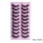 10 Pairs Natural Thick Curly False Eyelashes – Variety Pack for Stunning, Voluminous Lashes