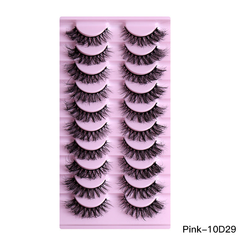 10 Pairs Natural Thick Curly False Eyelashes – Variety Pack for Stunning, Voluminous Lashes