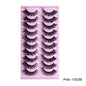 10 Pairs Natural Thick Curly False Eyelashes – Variety Pack for Stunning, Voluminous Lashes