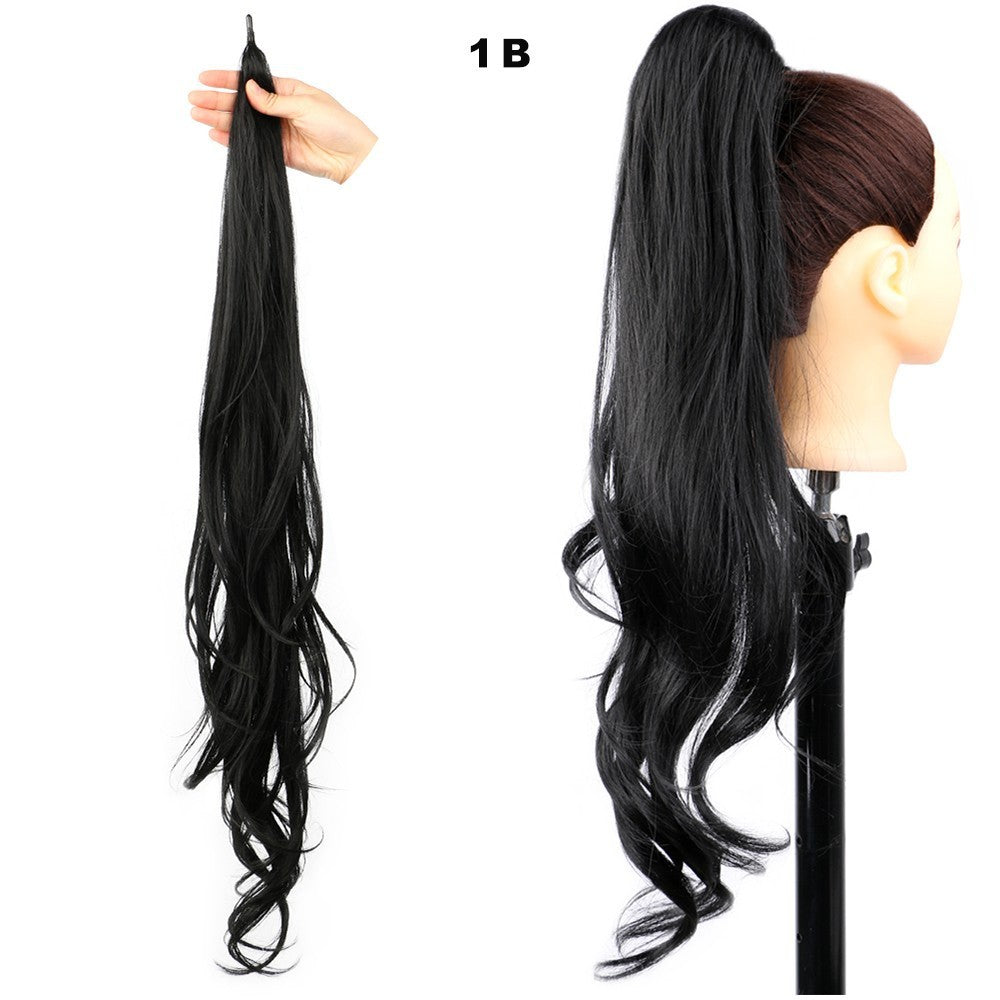 Women's High Ponytail Wig - Long Curly Winding Big Wave Hairstyle