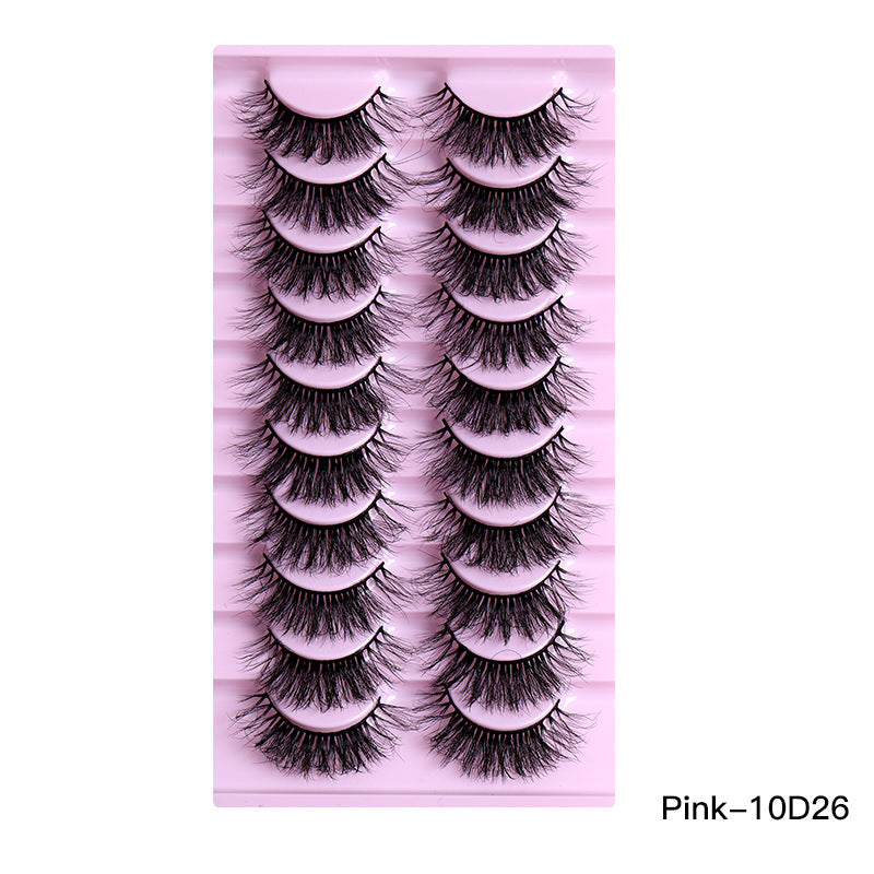 10 Pairs Natural Thick Curly False Eyelashes – Variety Pack for Stunning, Voluminous Lashes