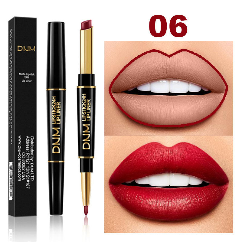 Double-Ended Non-Stick Lipstick – 2-in-1 Lip Liner & Lipstick with Long-Lasting Color