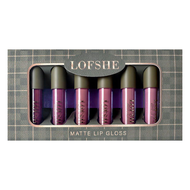 6 Colors Non-Stick Cup Earth Matte Lipstick - Flawless & Long-Lasting