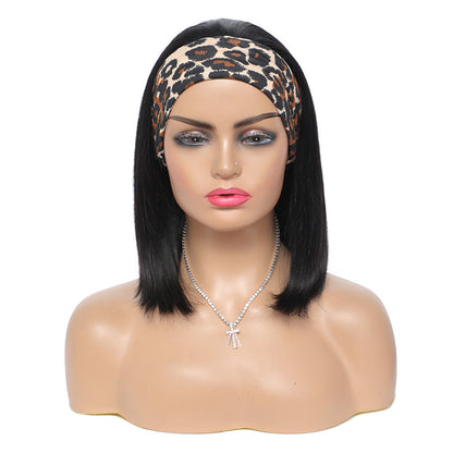 Headband Straight Bob Wig - Effortless Style with 100% Human Hair