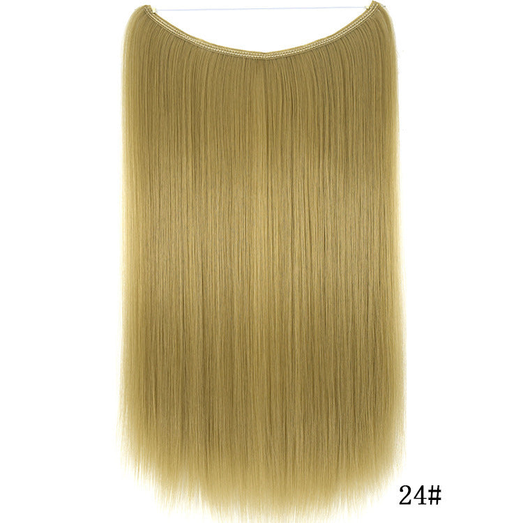 22-Inch Invisible Wire Hair Extensions - No Clips, Secret Fish Line Hairpieces