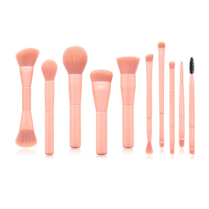 10-Piece Portable Makeup Brush Set