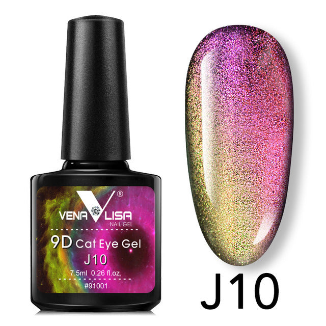 Venalisa 9D Cat Eye Gel Varnish - Chameleon Magnetic Nail Polish (5ml)