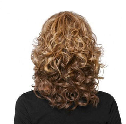 European & American Medium-Long Curly Hair Wig – Luxurious Matte Silk