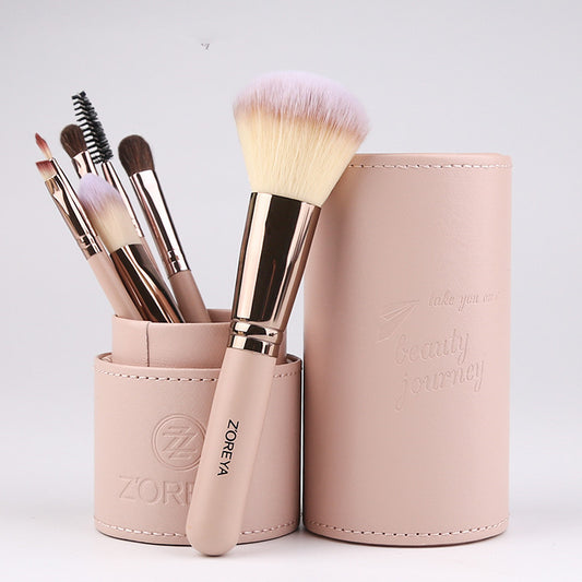 Travel-Friendly Makeup Brush Set with Soft Fiber Bristles