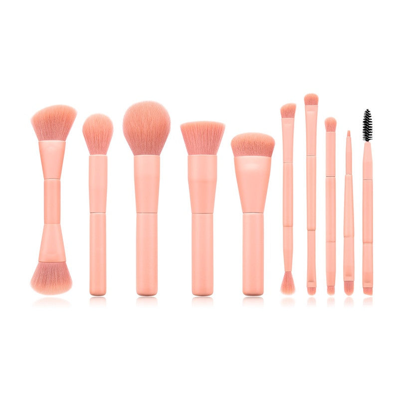 10-Piece Portable Makeup Brush Set