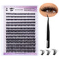 Segmented Natural Thick False Eyelashes with DIY Set - Artificial Fiber