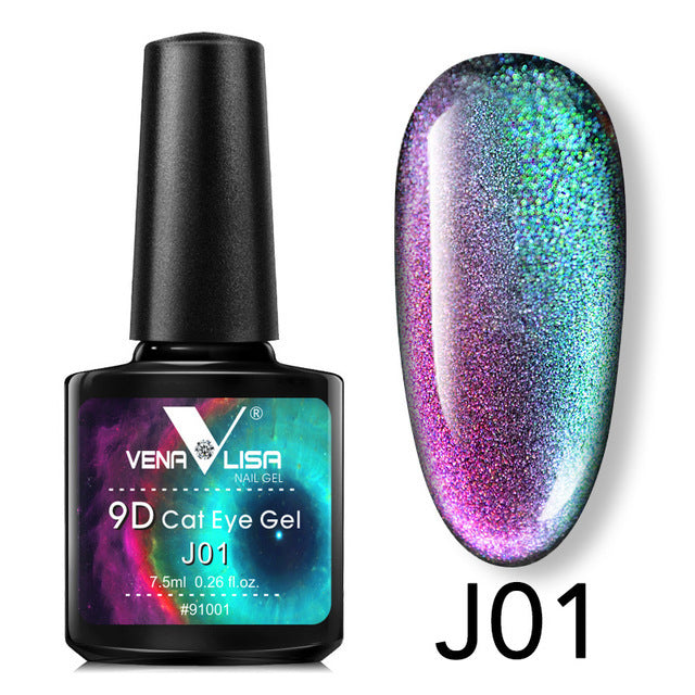 Venalisa 9D Cat Eye Gel Varnish - Chameleon Magnetic Nail Polish (5ml)