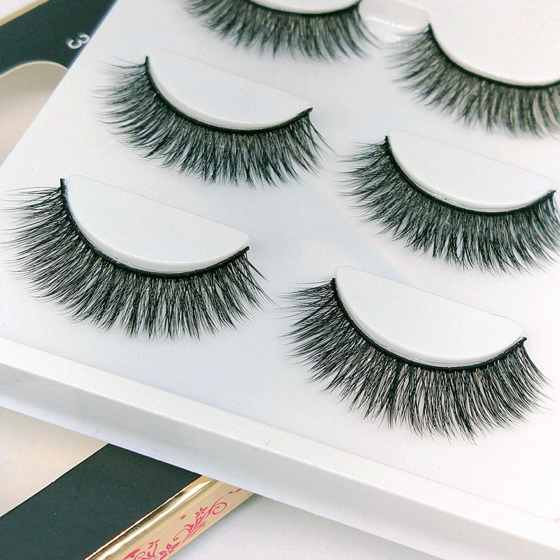 3D Black Soft False Eyelashes – Natural, Reusable, 1.2 cm for Daily Wear