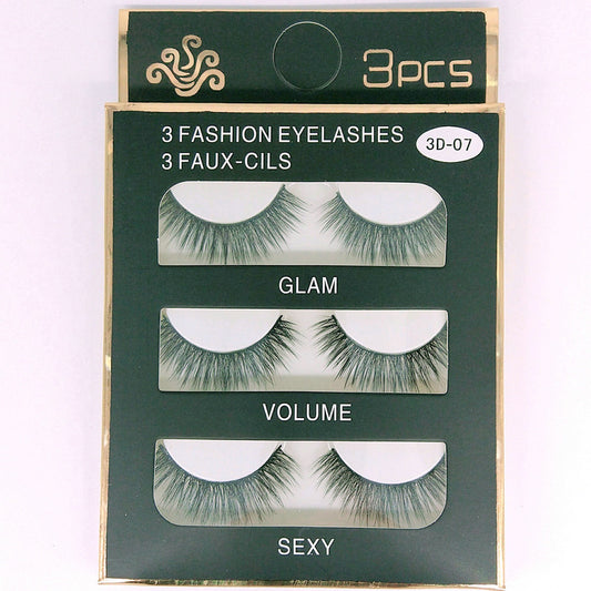 3D Black Soft False Eyelashes – Natural, Reusable, 1.2 cm for Daily Wear