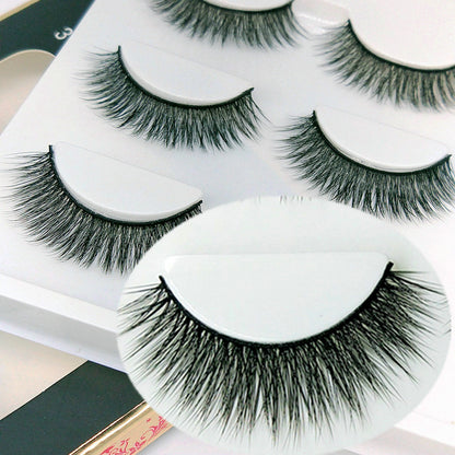 3D Black Soft False Eyelashes – Natural, Reusable, 1.2 cm for Daily Wear