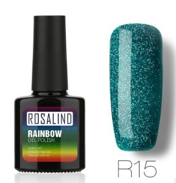 ROSALIND Star Studded Rainbow UV Gel Nail Polish – Add Sparkle to Your Nails!