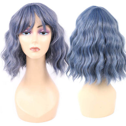 Korean Style Air Bangs Long Curly Hair Wig – Effortless Elegance