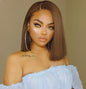 Real Lace Wig - Short Straight Wave, 100% Human Hair