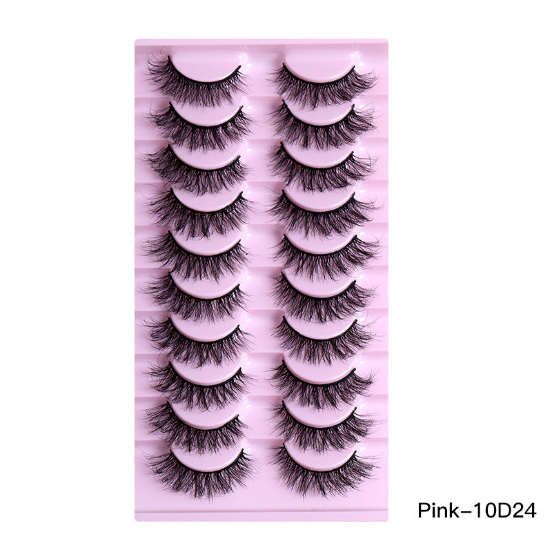 10 Pairs Natural Thick Curly False Eyelashes – Variety Pack for Stunning, Voluminous Lashes