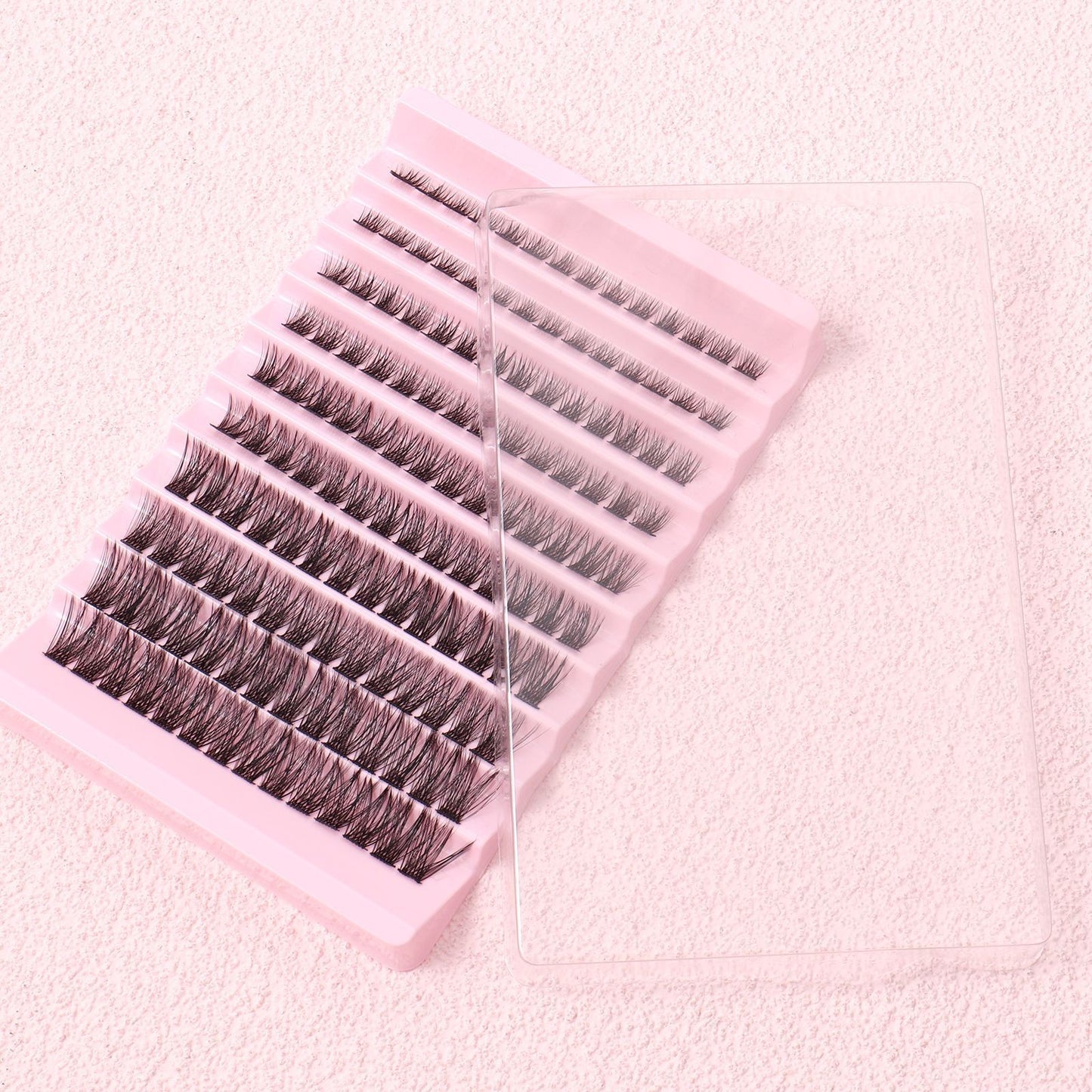 False Eyelash Set with Single Cluster - Natural, Large Capacity