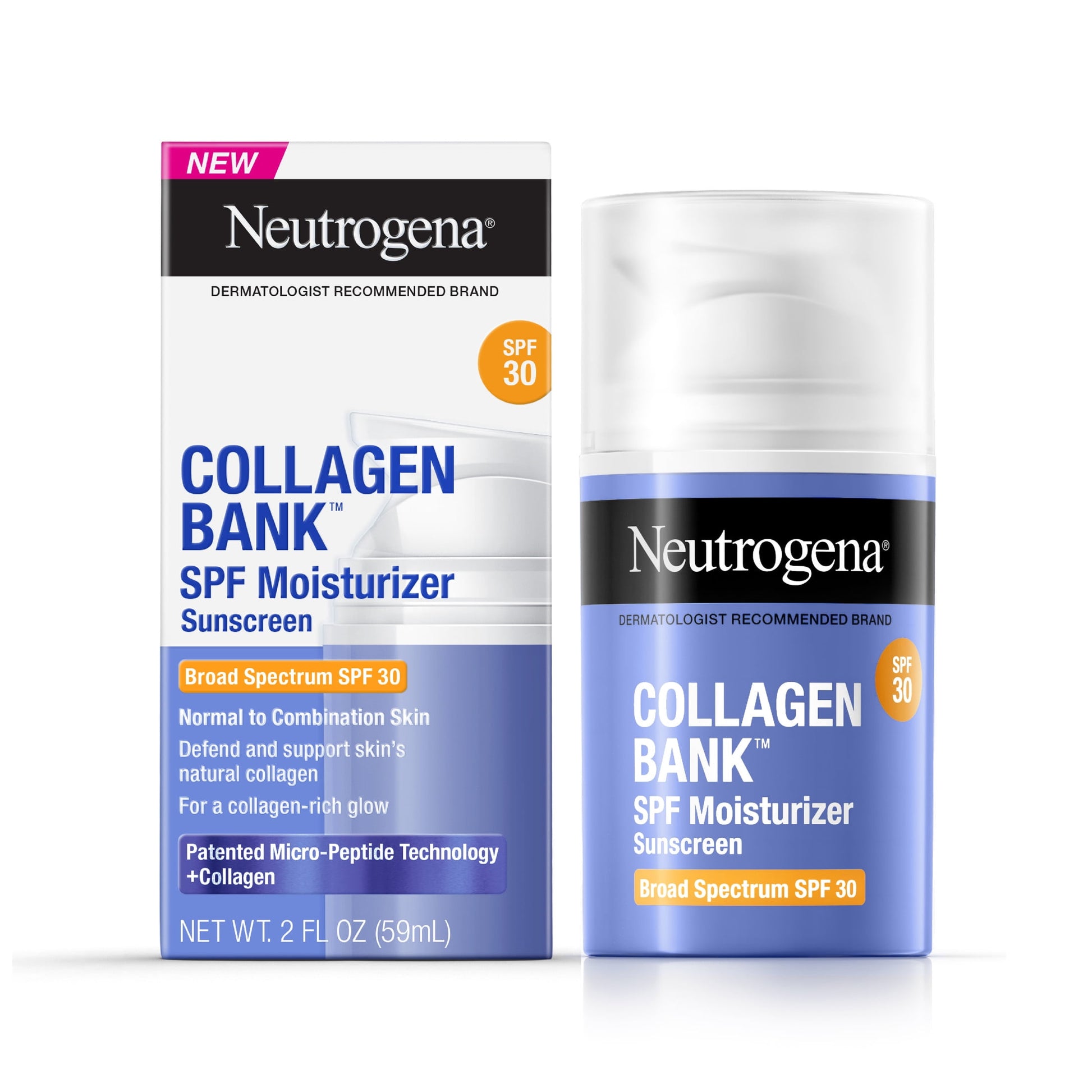 Collagen Bank Daily Face Moisturizer with SPF 30, 2 Fl. Oz