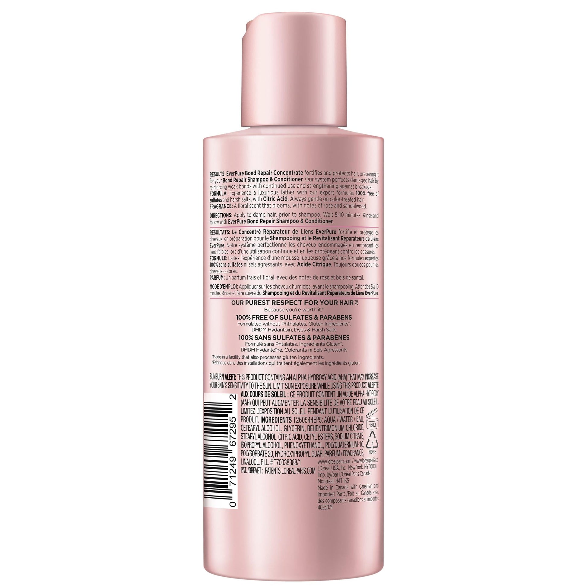 Everpure Sulfate Free Bond Repair Pre Shampoo Treatment, for All Hair Types, 5.1 Fl Oz