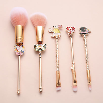 Alice Makeup Brush Set – Elegant Rose Gold & Gold for Flawless Application