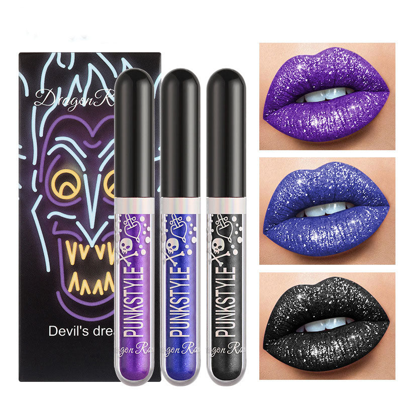 Halloween Diamond Lip Gloss Set - Dazzling Shades for Spooky Glam