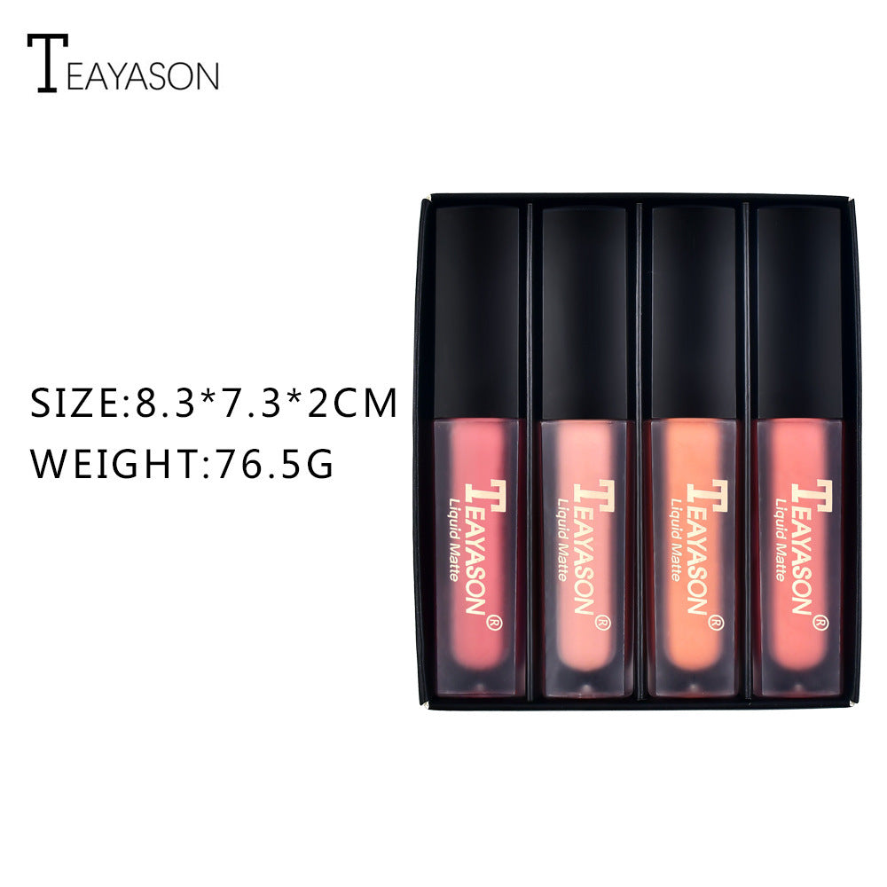 Lip Gloss Set of Four Liquid Matte Gloss – Perfect Your Pout!