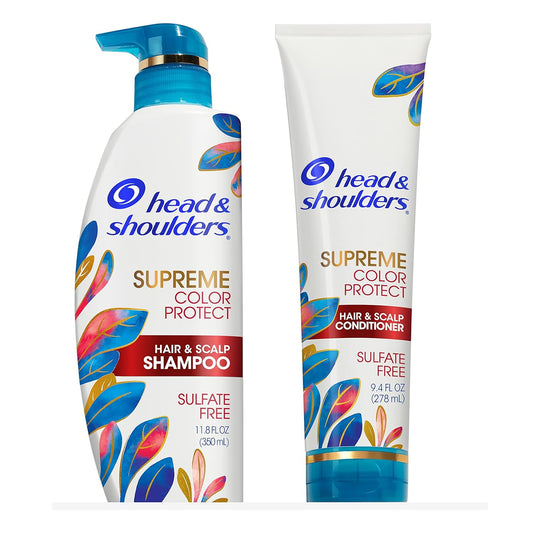 Head & Shoulders Supreme Color Protect Dandruff Shampoo and Conditioner with Argan Oil & Manuka Honey