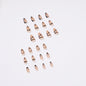 Nordic Wind Simple Nail Patches - 24 Chic Nail Designs in Color JP1420