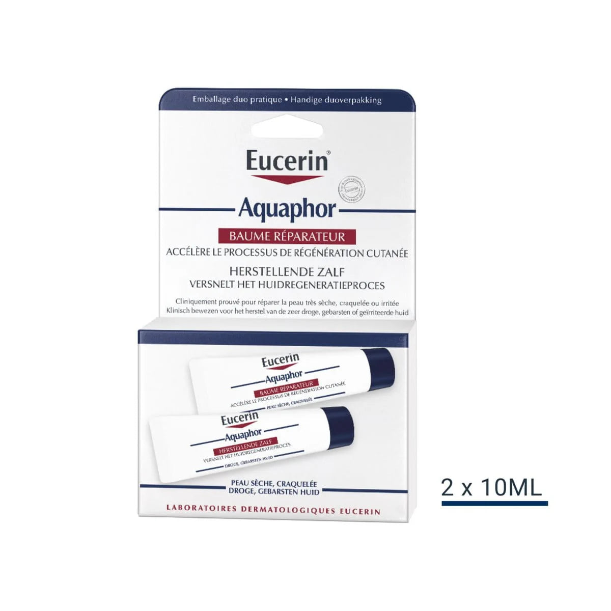 Eucerin Aquaphor Baume Réparateur 2x10ml – Repair Cracked and Irritated Skin. Shop at VIMP BEAUTY