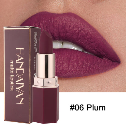 HANDAIYAN 6-Color Matte Nourishing Lipstick Set – Long-Lasting, Moisturizing Formula for Vibrant Lips