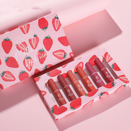 6pcs Strawberry Set Lip Gloss – Vibrant & Hydrating Collection