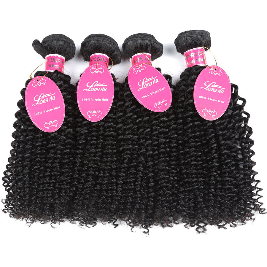 10A Deep Curly Brazilian Human Hair Bundles Weave – 100% Natural, 8-24 Inches